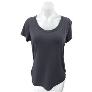 Athleta Women's Black Short Sleeve Scoop Neck Yoga Athletic T Shirt Tee Top Sz S